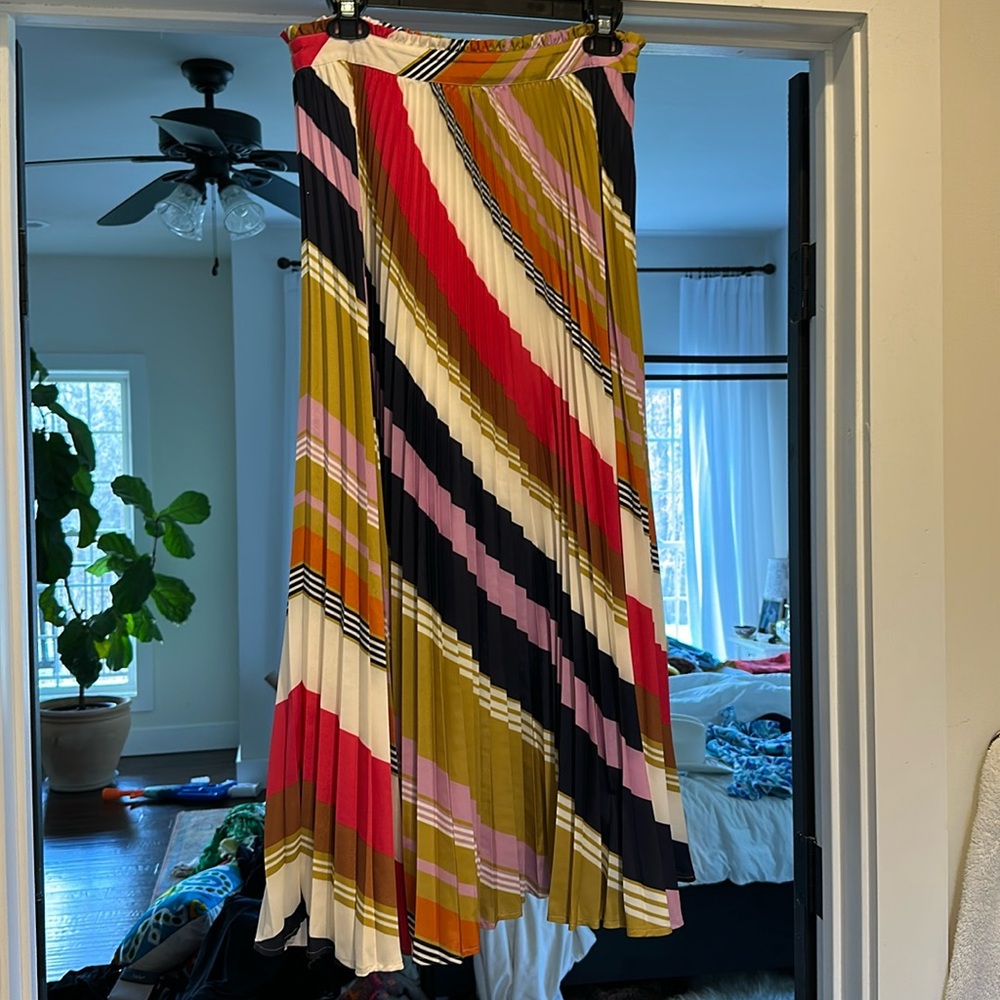 Anthropologie Maeve rainbow maxi skirt size 10 petite